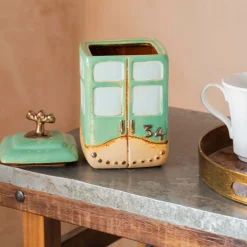 Graham & Green Kitchen Accessories<Green Cable Car Cookie Jar