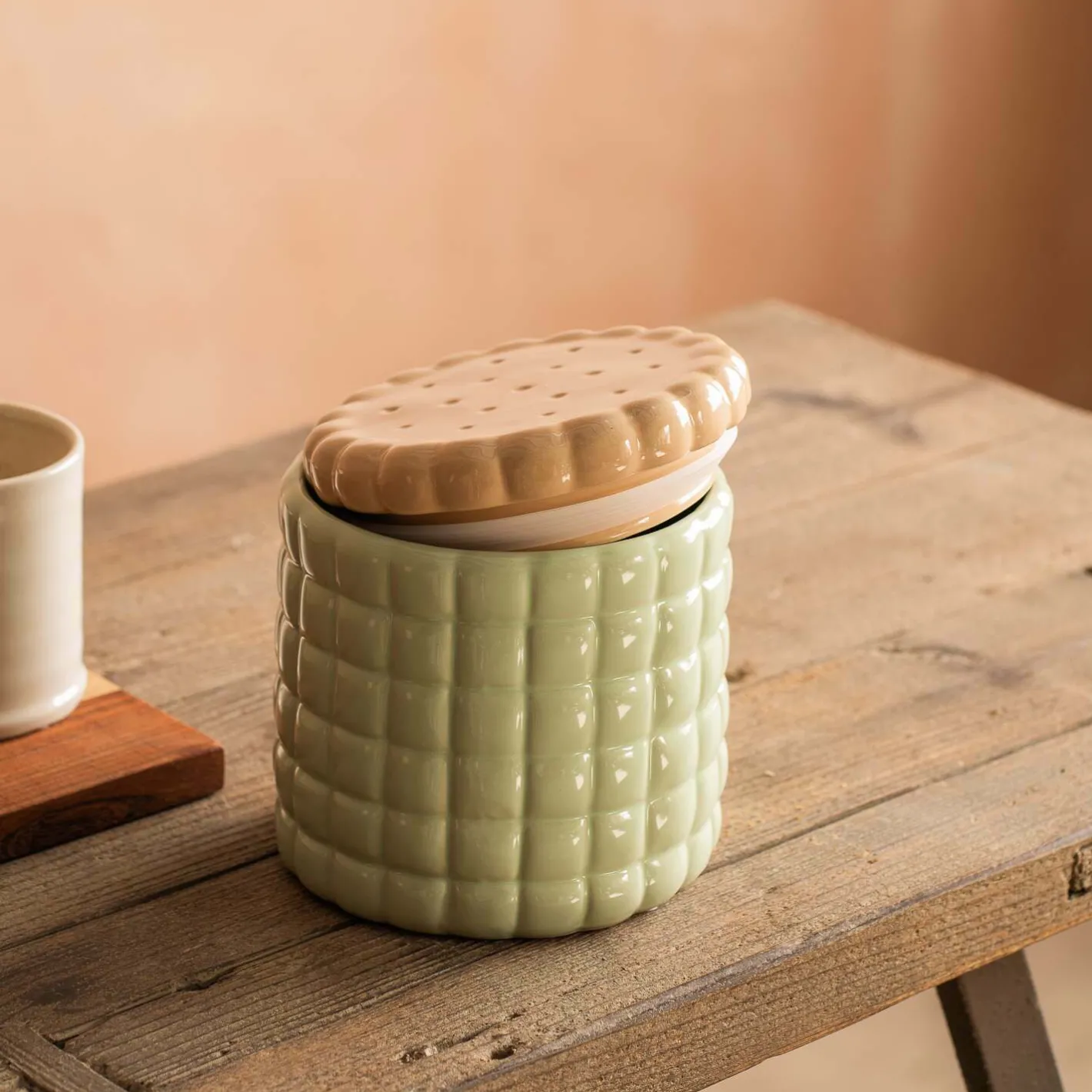 Graham & Green Kitchen Accessories<Green Ceramic Cookie Jar