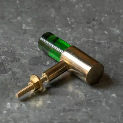 Graham & Green Knobs & Handles<Green Glass and Brass Knob