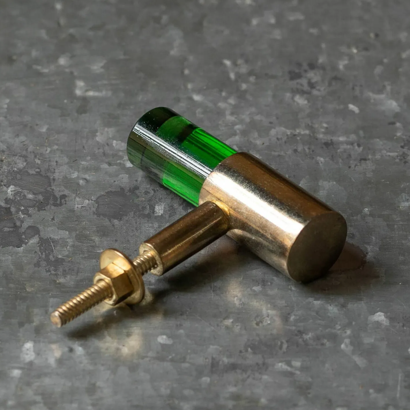 Graham & Green Knobs & Handles<Green Glass and Brass Knob