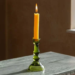Graham & Green Candle Holders & Candles<Green Glass Candle Holder