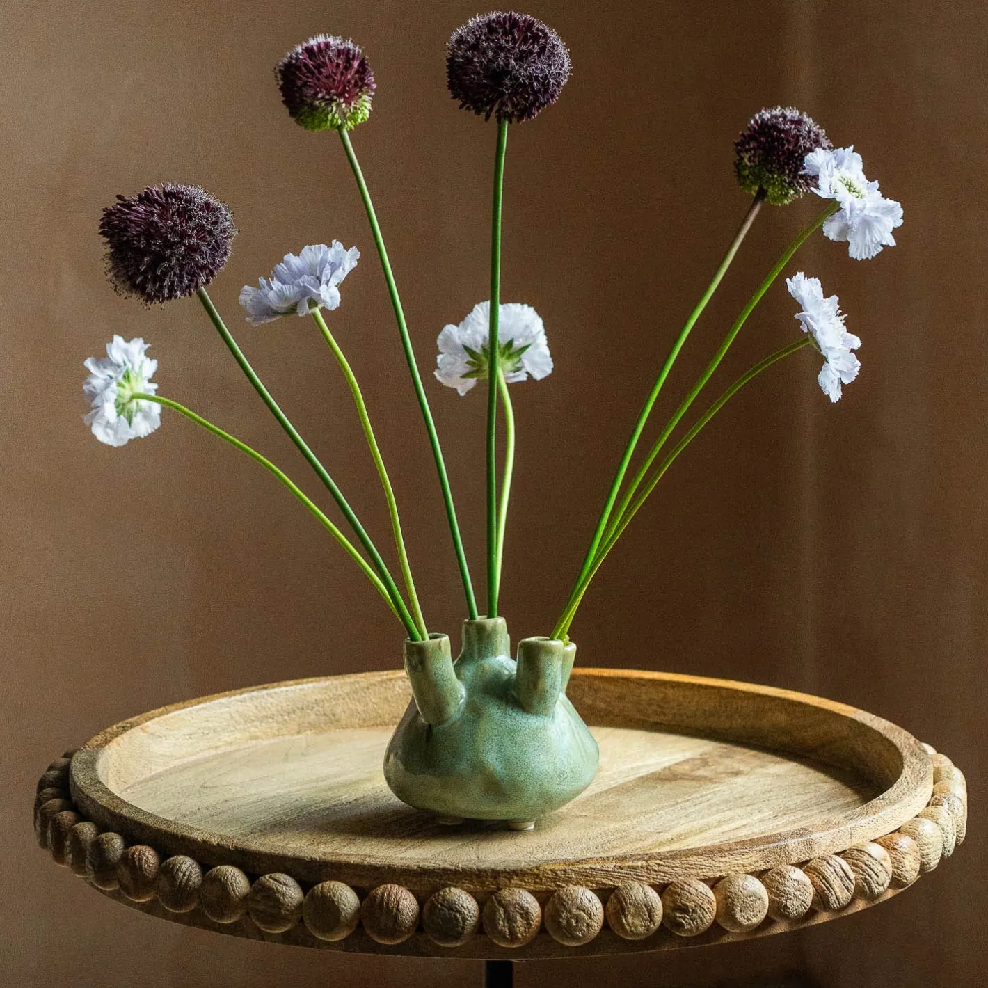 Graham & Green Vases & Plant Pots<Green Glazed Ceramic Multi Stem Vase
