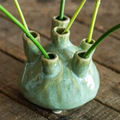 Graham & Green Vases & Plant Pots<Green Glazed Ceramic Multi Stem Vase