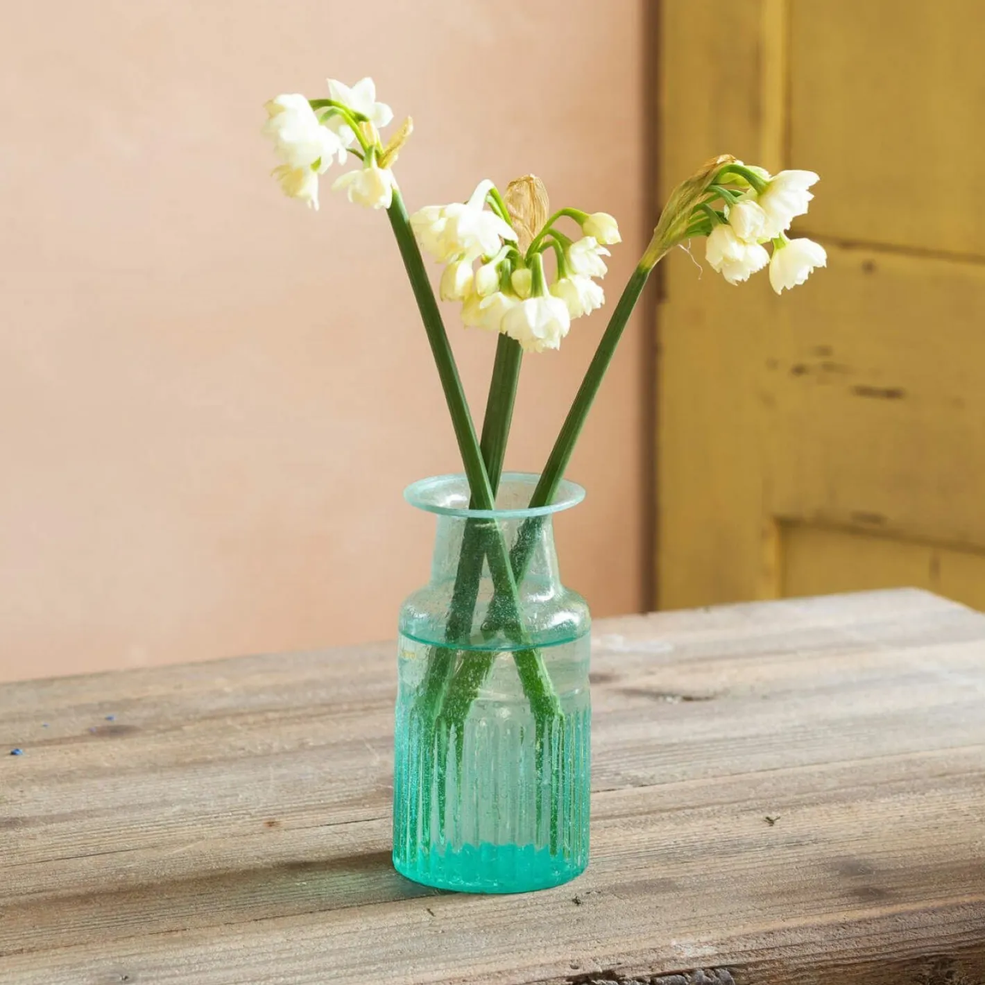 Graham & Green Vases & Plant Pots<Green Ribbed Vase