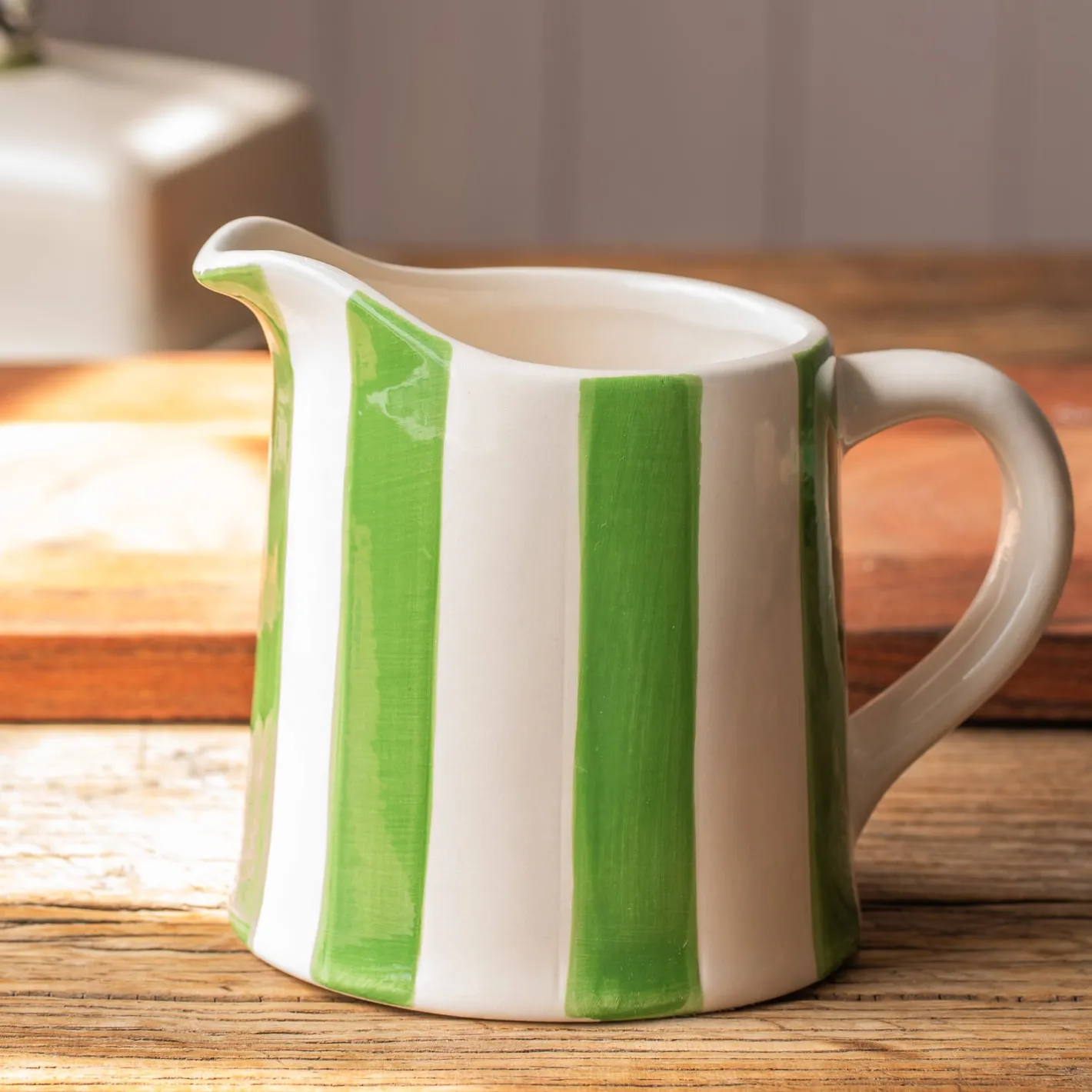 Graham & Green Outdoor Dining|Jugs & Carafes<Green Stripe Creamer Jug