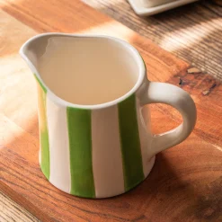 Graham & Green Outdoor Dining|Jugs & Carafes<Green Stripe Creamer Jug
