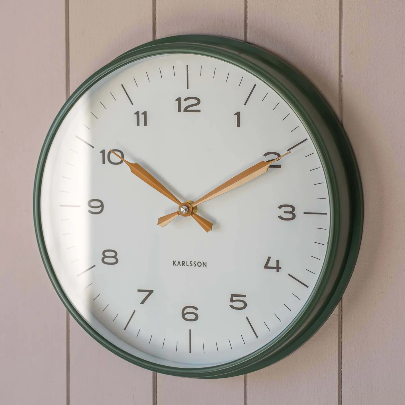 Graham & Green Clocks<Green with Ochre Hands Factory Wall Clock