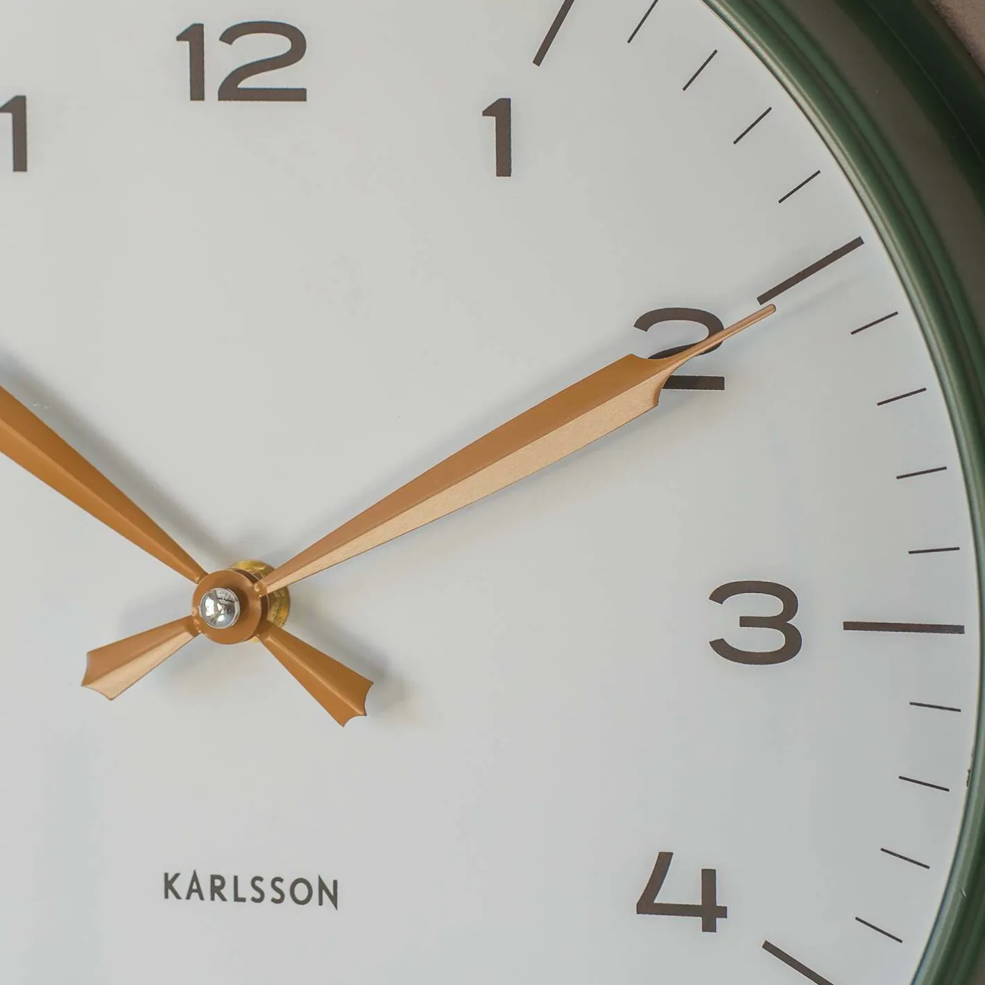 Graham & Green Clocks<Green with Ochre Hands Factory Wall Clock