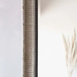 Graham & Green Overmantle Mirrors|Rectangular Mirrors<Grey Bevelled Wooden Mirror