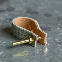 Graham & Green Knobs & Handles<Grey Cowhide Drawer Pull