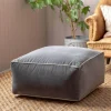 Graham & Green Pouffes & Beanbags|Pouffes & Bean Bags<Grey Velvet Pouffe