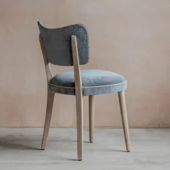 Graham & Green Dining Chairs<Grey Velvet Upholstered Dining Chair