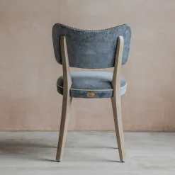 Graham & Green Dining Chairs<Grey Velvet Upholstered Dining Chair