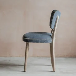 Graham & Green Dining Chairs<Grey Velvet Upholstered Dining Chair