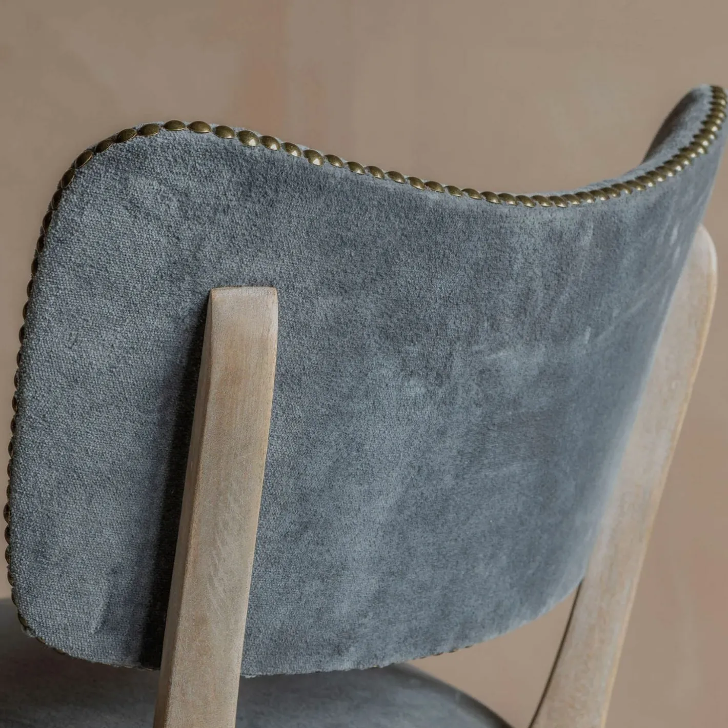 Graham & Green Dining Chairs<Grey Velvet Upholstered Dining Chair