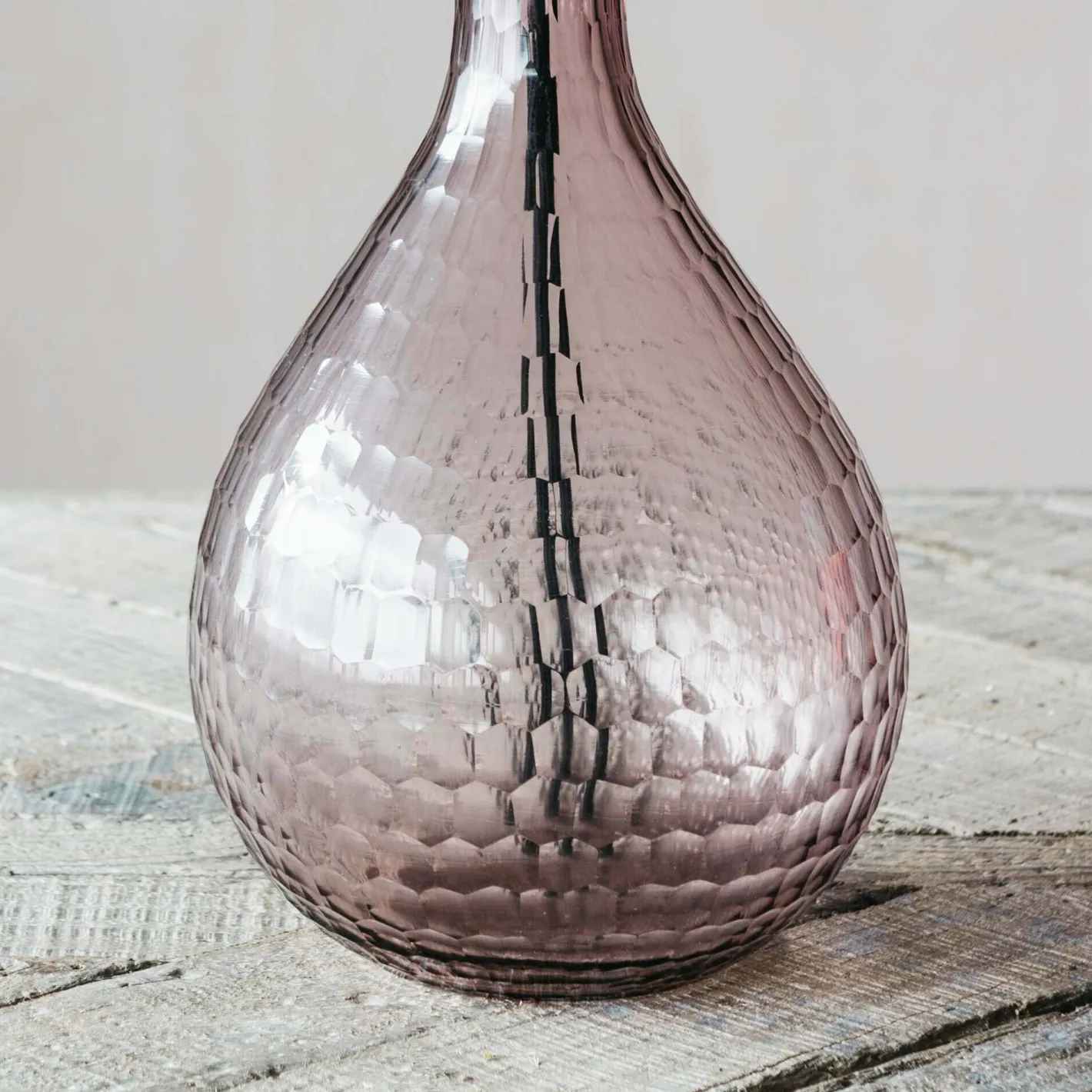 Graham & Green Table Lamps<Hammered Pink Glass Table Lamp