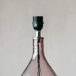 Graham & Green Table Lamps<Hammered Pink Glass Table Lamp