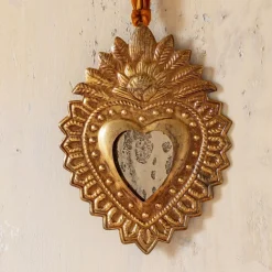 Graham & Green Decorative Accessories<Hanging Heart Mirror Ornament