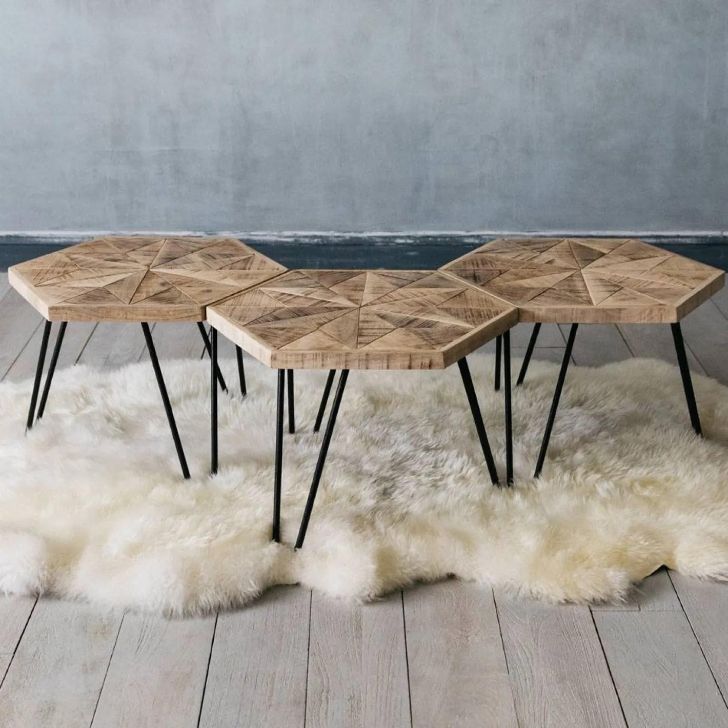 Graham & Green Coffee Tables|Side Tables<Harris Hexagon Table