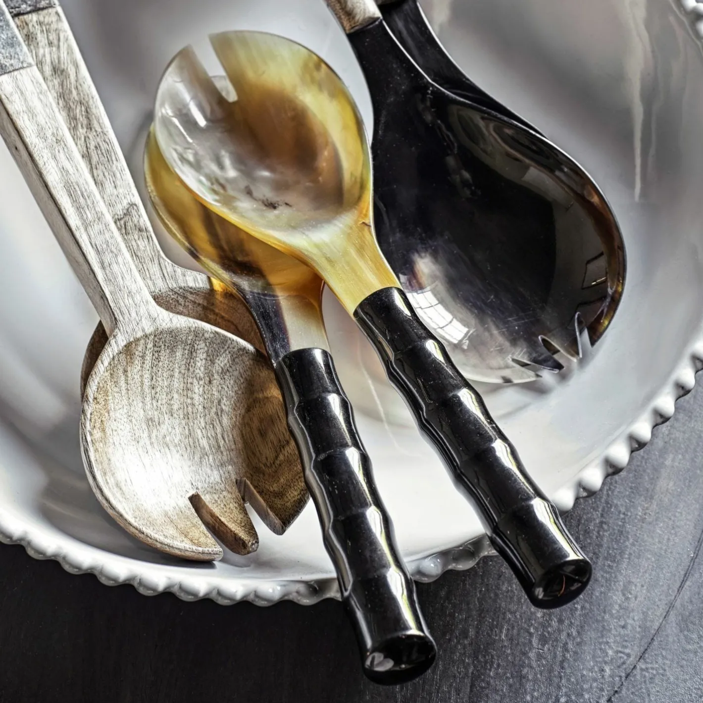 Graham & Green Outdoor Dining|Kitchen Accessories<Horn and Resin Salad Servers