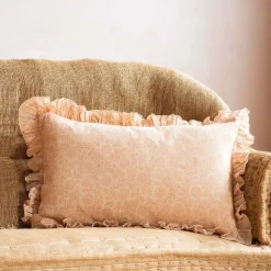 Graham & Green Sofa Cushions|Cushions<Indian Hand Block Printed Rectangular Floral Cushions