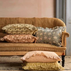 Graham & Green Sofa Cushions|Cushions<Indian Hand Block Printed Rectangular Floral Cushions