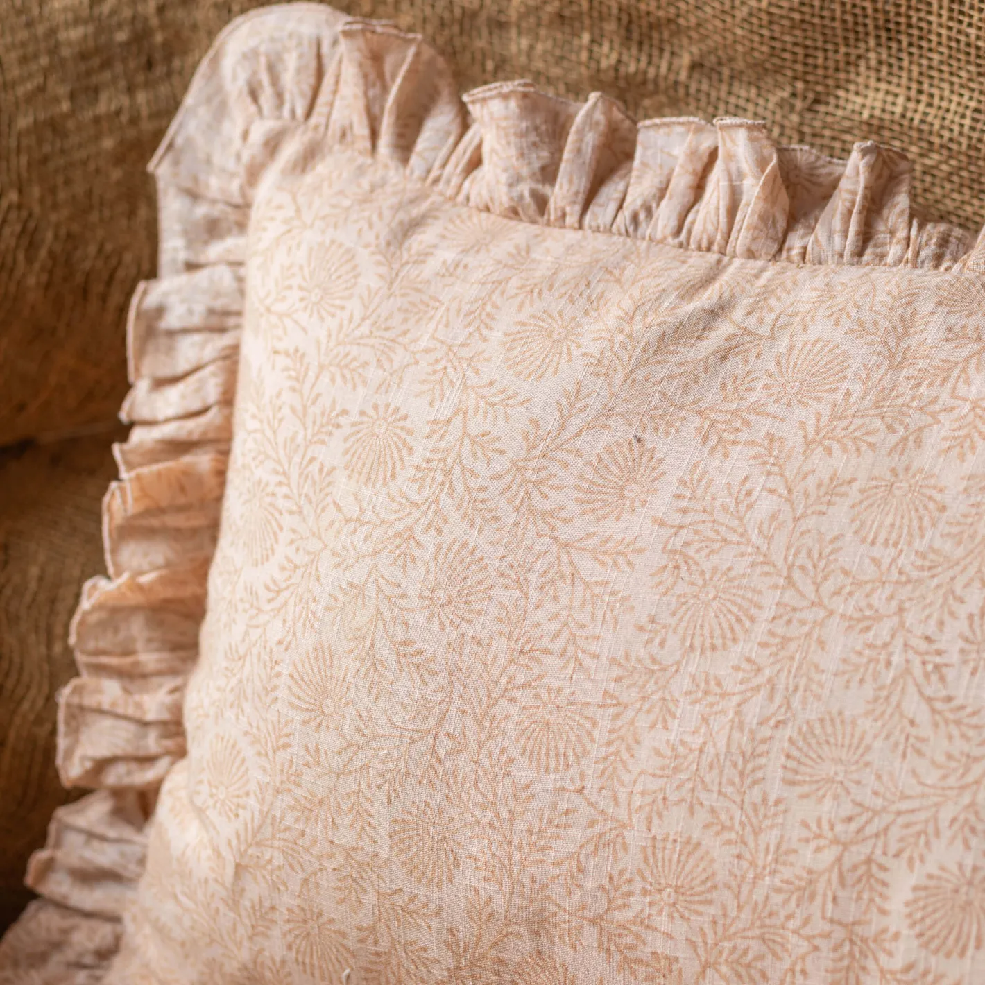 Graham & Green Sofa Cushions|Cushions<Indian Hand Block Printed Rectangular Floral Cushions
