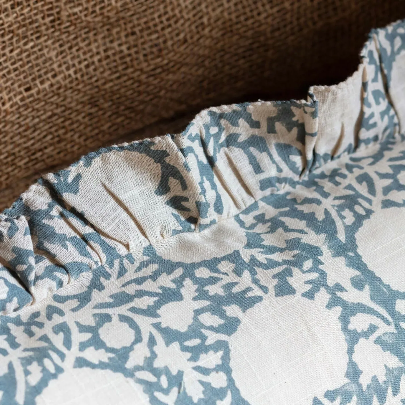 Graham & Green Sofa Cushions|Cushions<Indian Hand Block Printed Square Floral Cushions