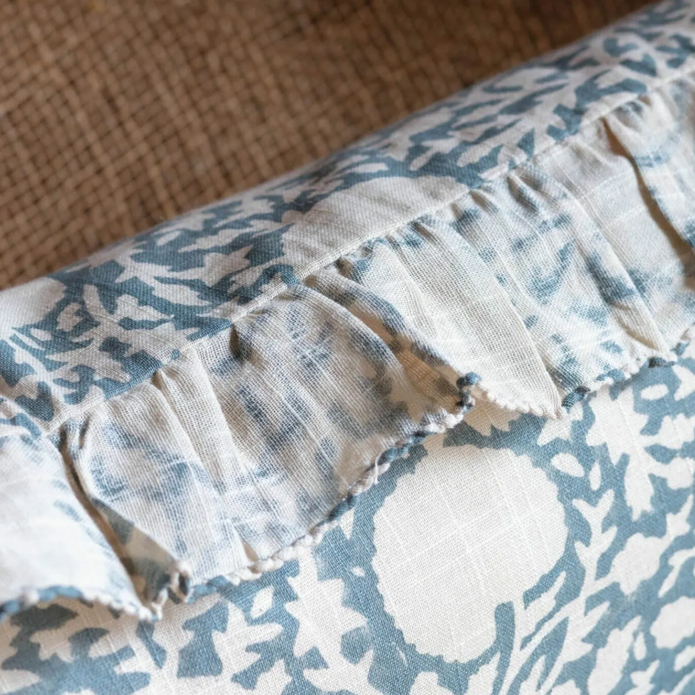 Graham & Green Sofa Cushions|Cushions<Indian Hand Block Printed Square Floral Cushions