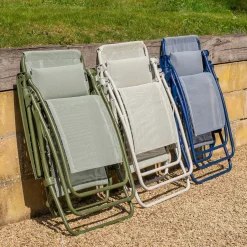 Graham & Green Garden Chairs & Sofas|Garden Chairs & Sofas<Indigo Blue Reclining Garden Chair