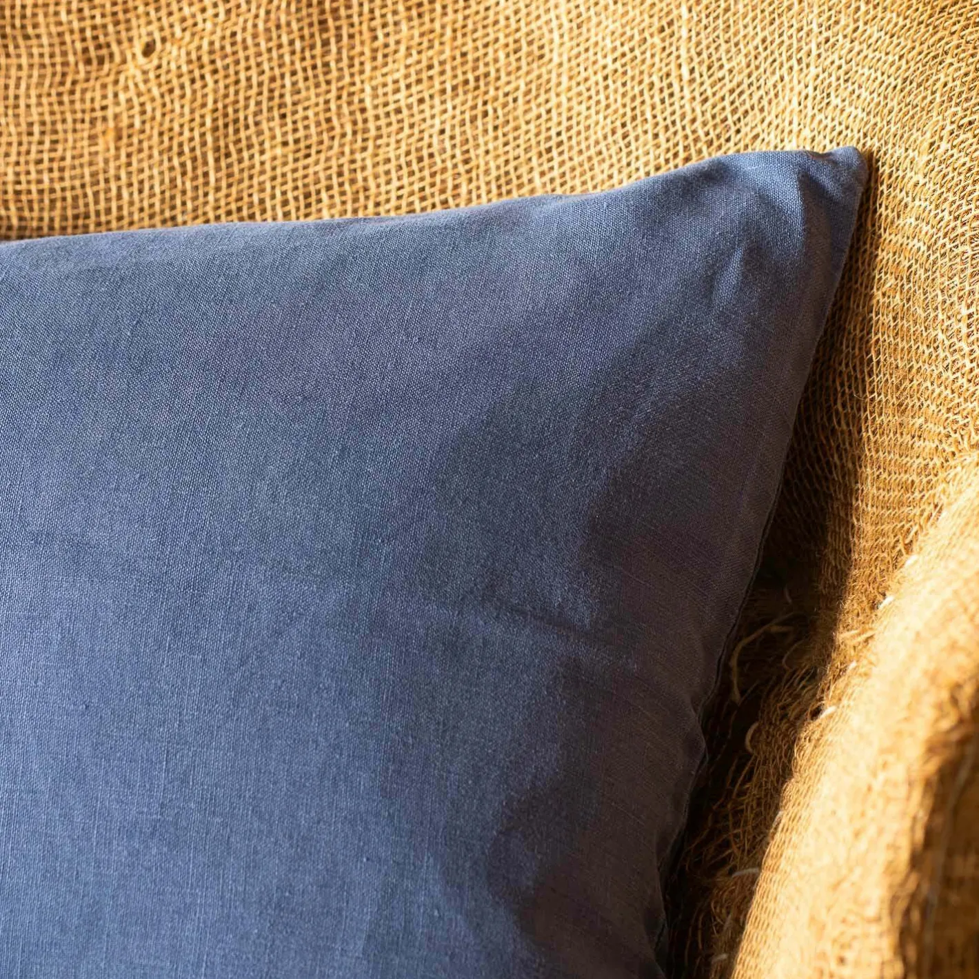 Graham & Green Sofa Cushions|Cushions<Indigo Rectangular Linen Cushion