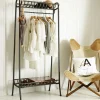 Graham & Green Hallway Storage|Wardrobes & Rails<Industrial Black Metal Coat Rack