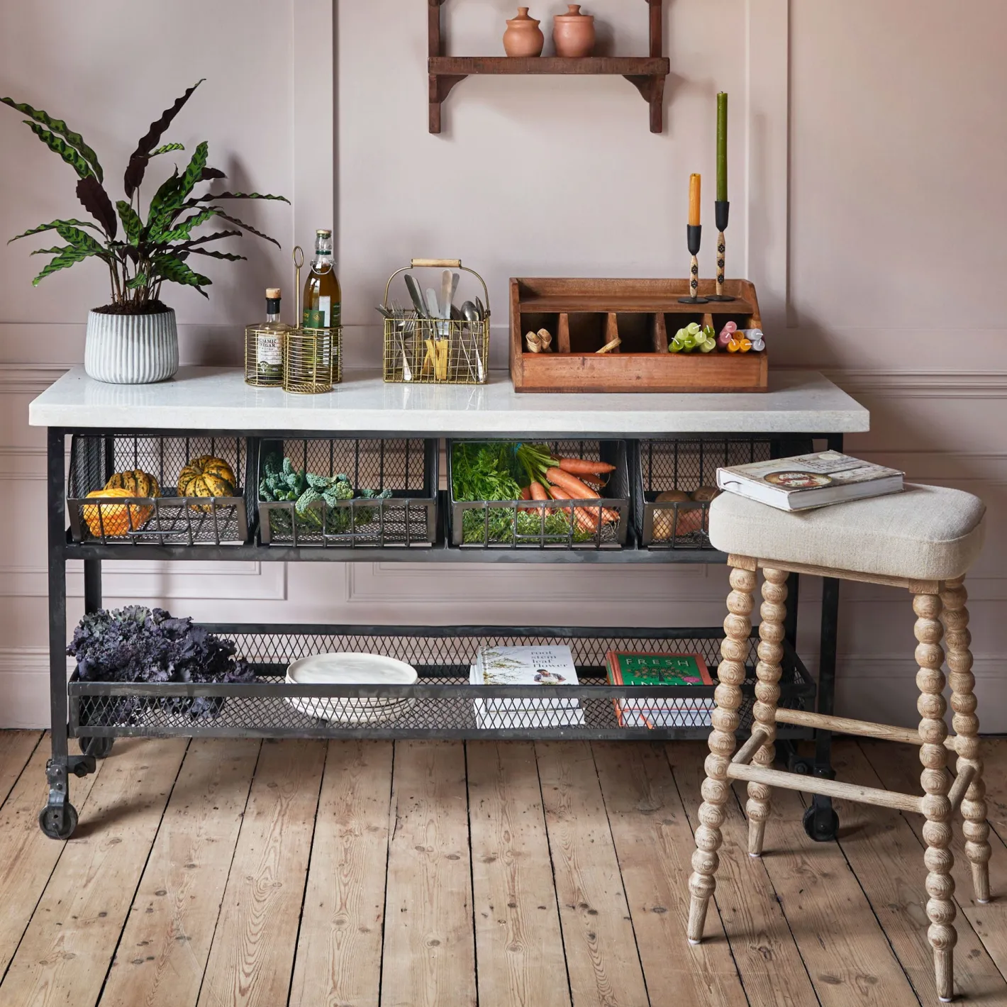 Graham & Green Kitchen Islands|Kitchen Islands And Larders<Industrial Marble Storage Console