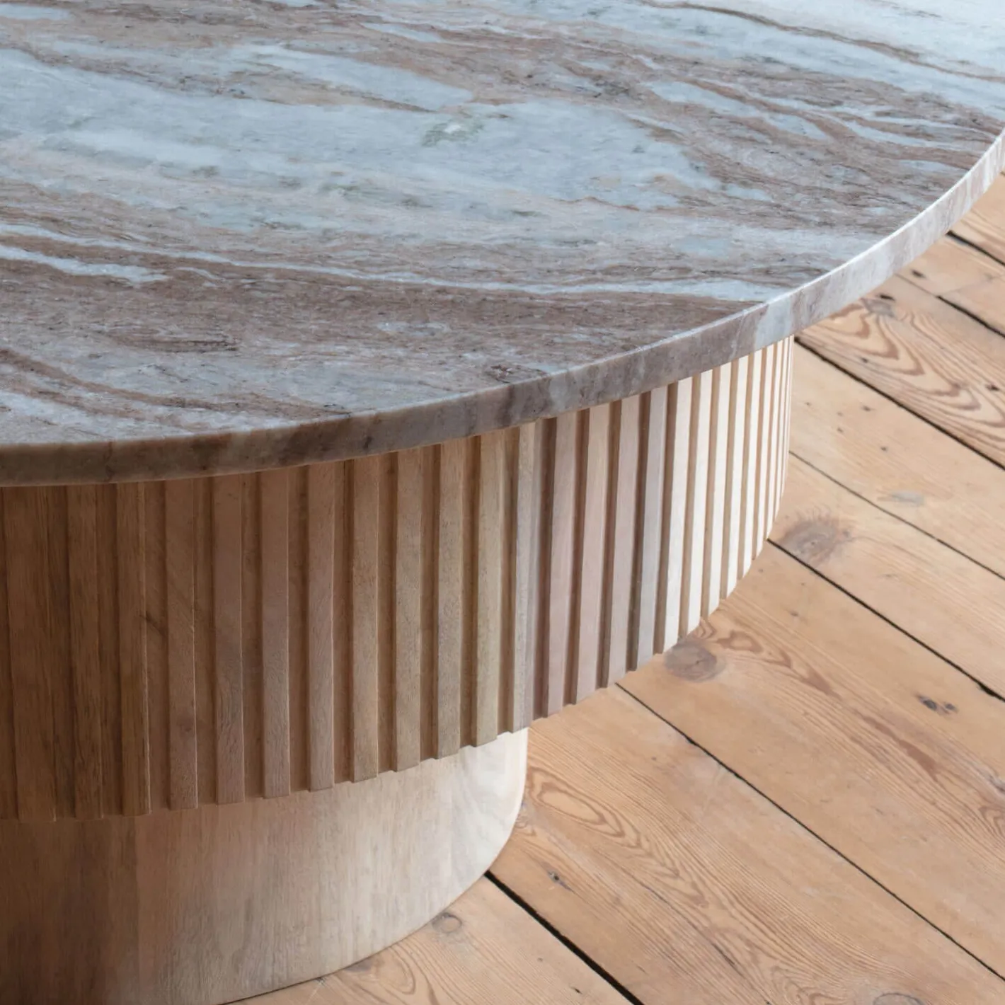 Graham & Green Coffee Tables<Isla Low Round Marble Coffee Table