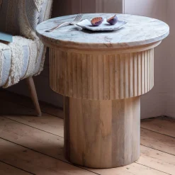 Graham & Green Side Tables|Bedside Tables<Isla Round Marble Side Table