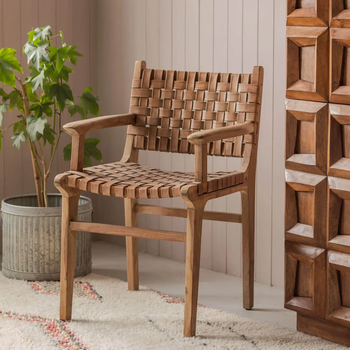 Graham & Green Armchairs|Dining Chairs<Ivan Leather Armchair