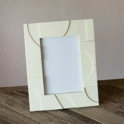 Graham & Green Photo Frames<Ivory 3D Abstract Photo Frame