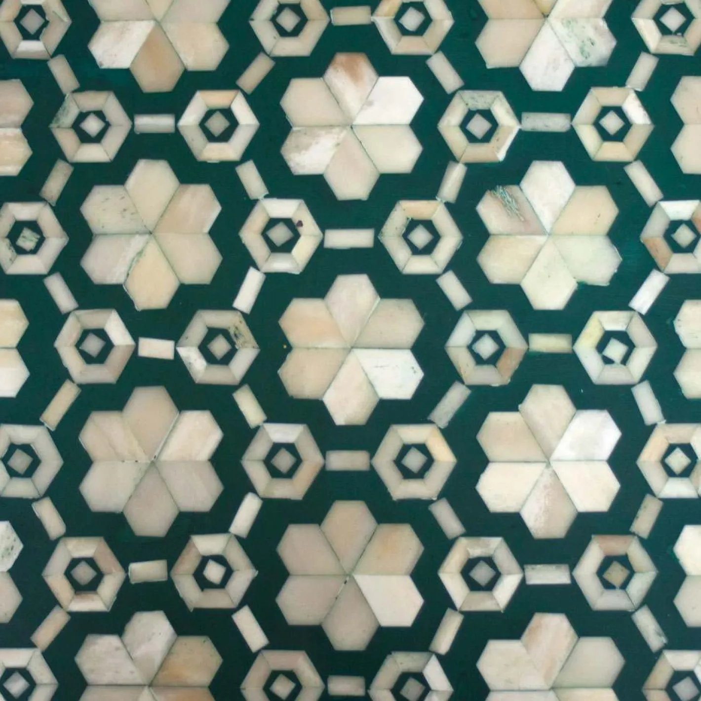 Graham & Green Bedside Tables<Jade Green Floral Bone Inlay Bedside Table