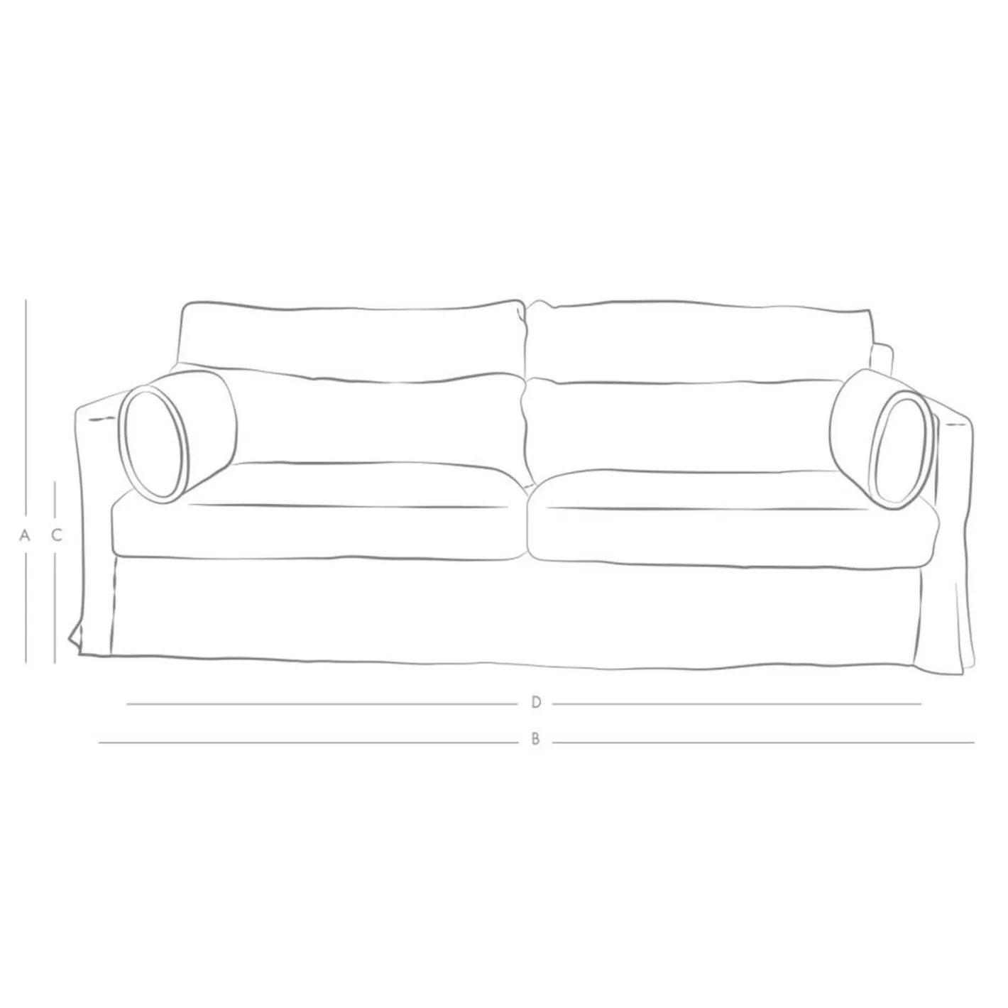 Graham & Green Ready To Go Sofas<Jasmine Natural Belgian Linen Two Seater Sofa