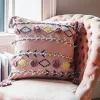 Graham & Green Sofa Cushions|Cushions<Jaz Three Stripe Square Cushion with Pom Poms
