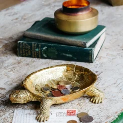 Graham & Green Decorative Accessories|Jewellery Boxes & Trinket Trays<Jose the Tortoise Gold Dish