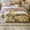 Graham & Green Benches & Ottomans|Ottomans & Benches<June Jute Floral Ottoman