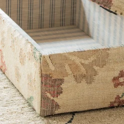 Graham & Green Benches & Ottomans|Ottomans & Benches<June Jute Floral Ottoman