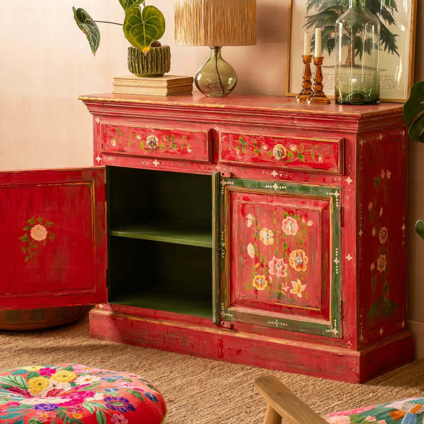 Graham & Green Cabinets & Cupboards<Junli Red Painted Cabinet