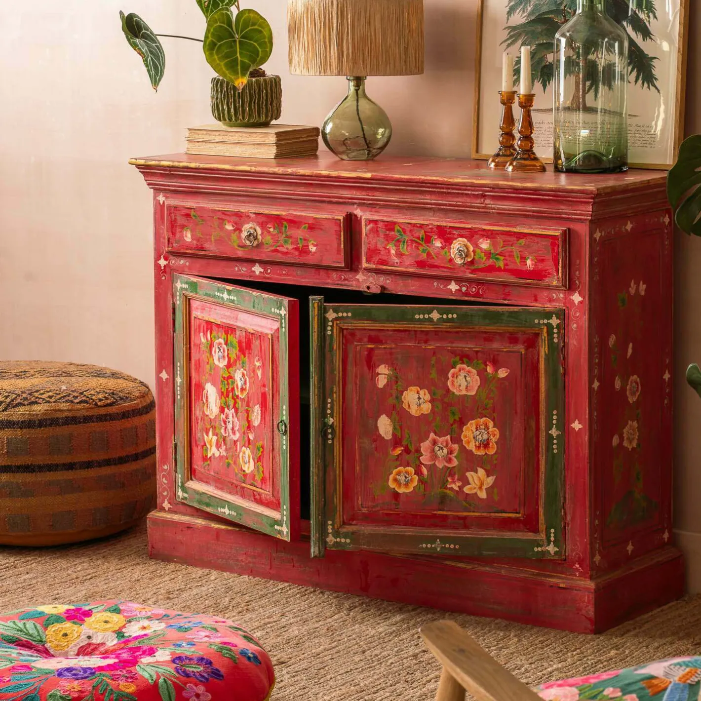 Graham & Green Cabinets & Cupboards<Junli Red Painted Cabinet