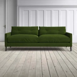 Graham & Green Ready To Go Sofas<Kasper Grass Green Velvet Sofa