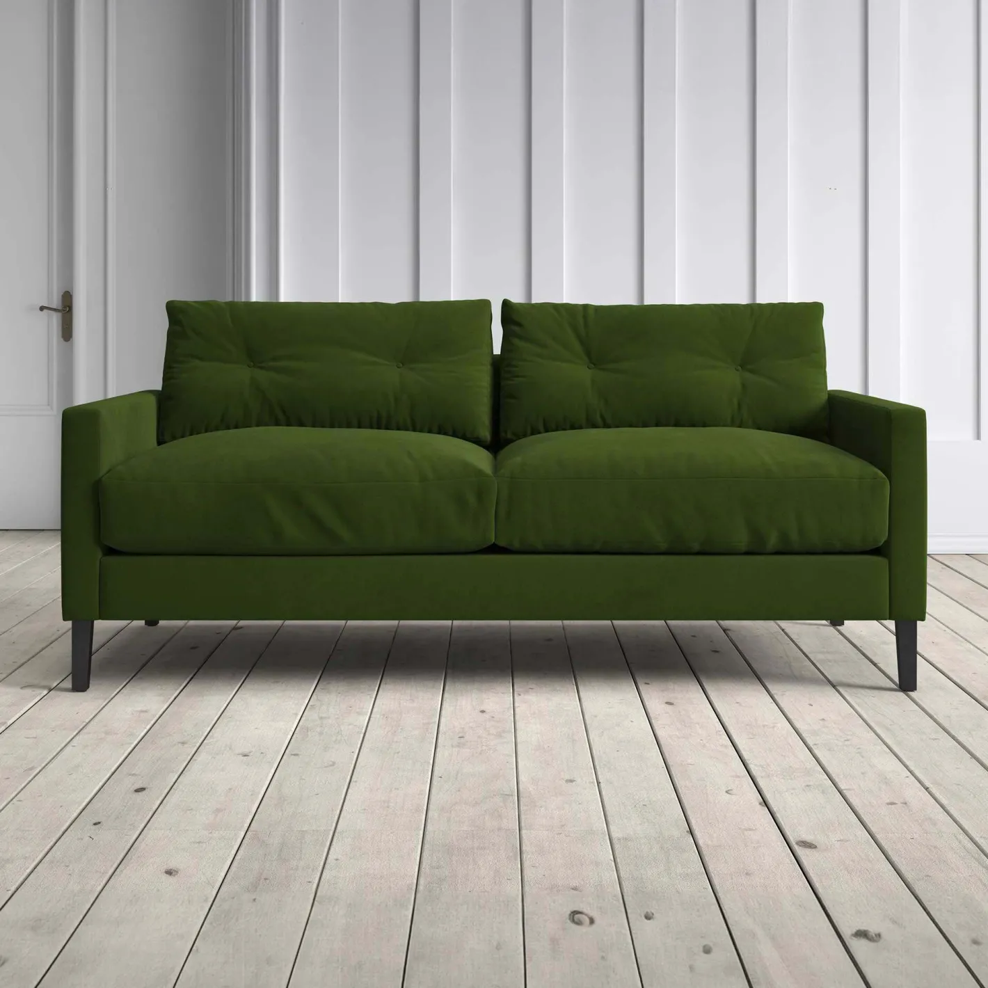 Graham & Green Ready To Go Sofas<Kasper Grass Green Velvet Sofa