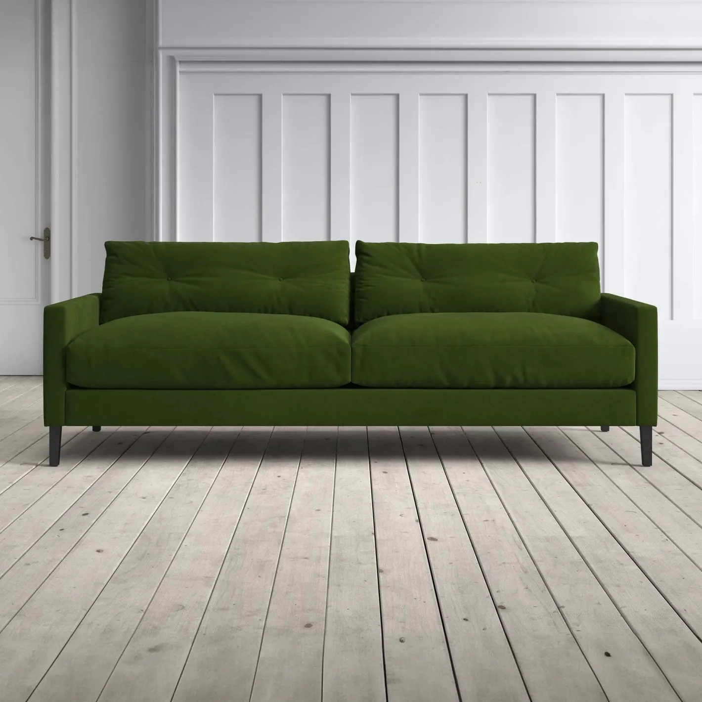 Graham & Green Ready To Go Sofas<Kasper Grass Green Velvet Sofa