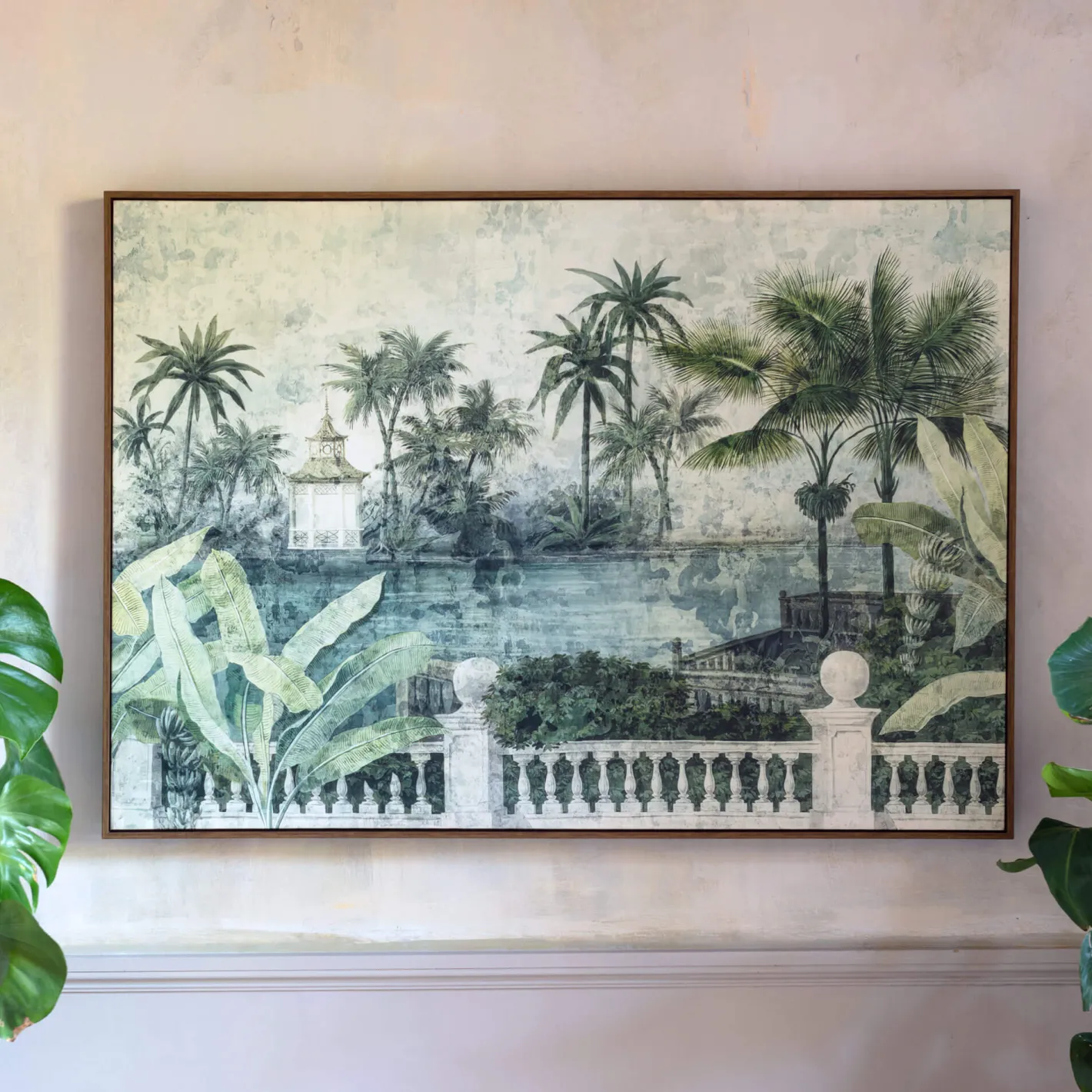 Graham & Green Prints & Wall Art<Large Framed Jungle Village Print