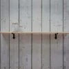 Graham & Green Shelves & Bookcases<Large Oak Shelf With Iron Bracket
